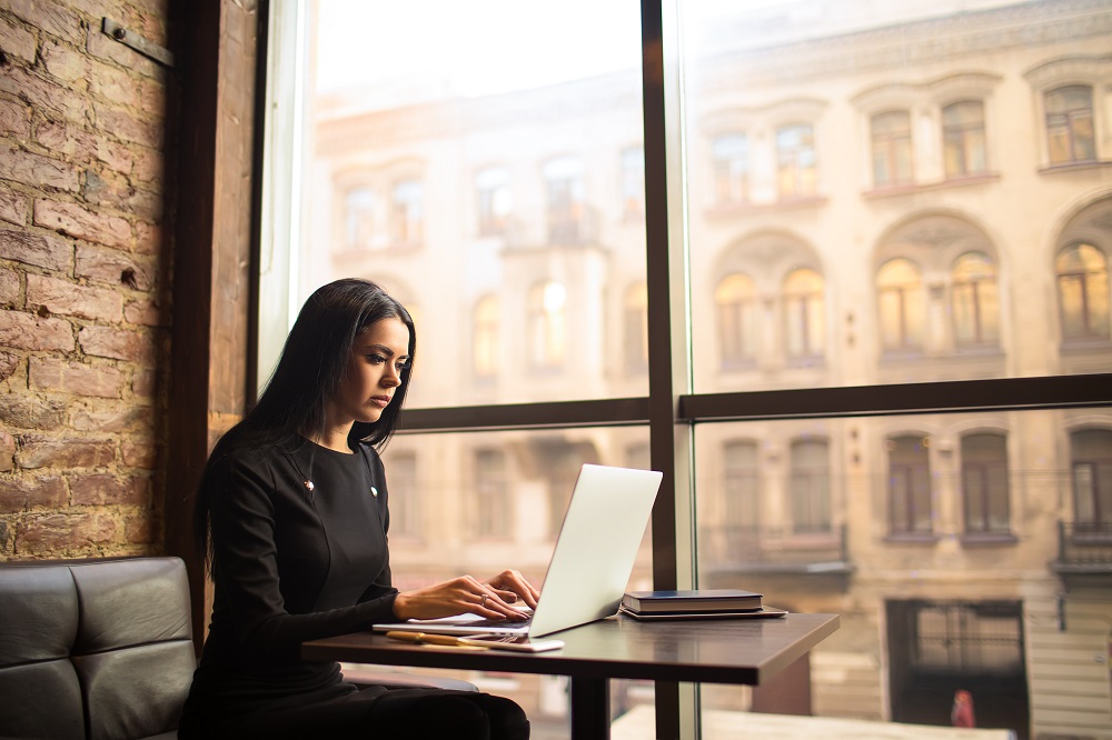 woman doing business