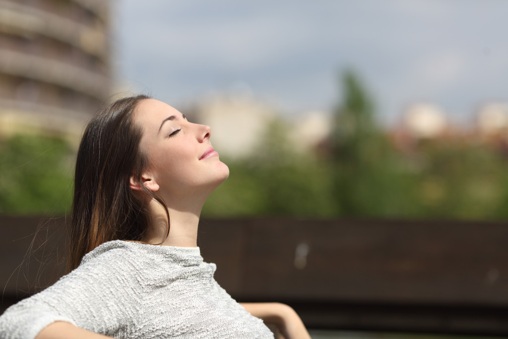 Relaxed woman